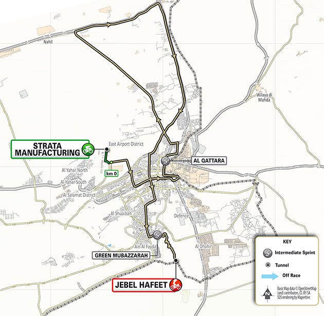 UAE Tour Stage 3 map